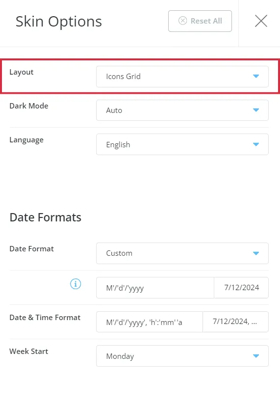 DirectAdmin skin options