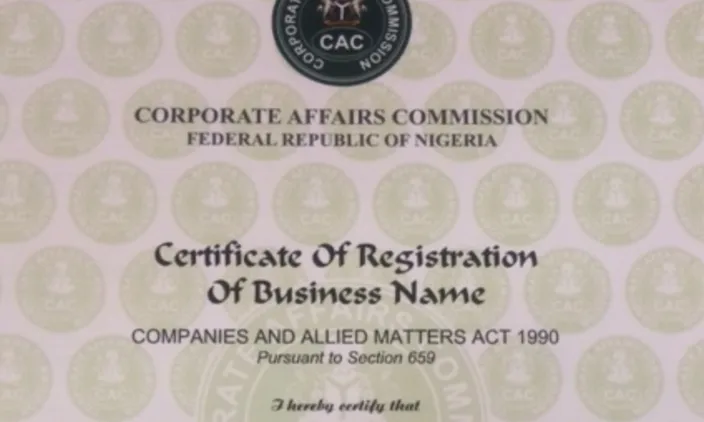 Business Name Certificate in Nigeria