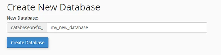 Create New Database