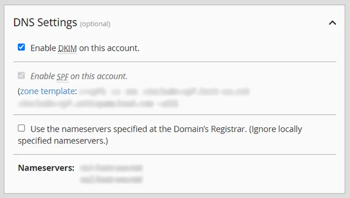 DNS Settings WHM Create a New Account
