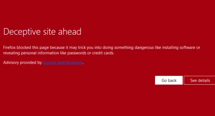 Google Deceptive Site Warning