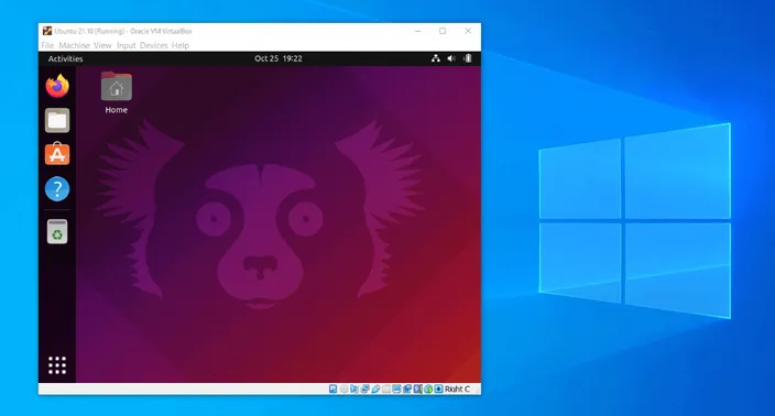 Ubuntu guest OS running on a native Windows OS