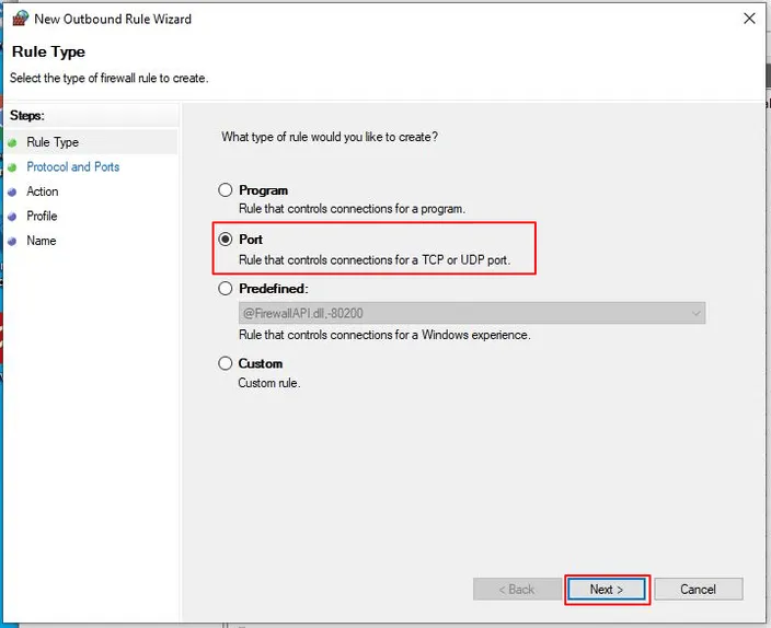 Avira firewall port