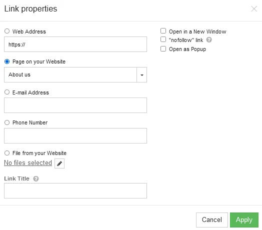 Editing the links or addresses on a button element