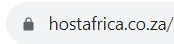 the SSL lock icon next to the HostAfrica URL