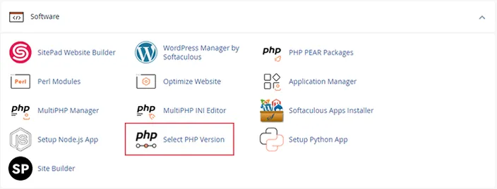 Select PHP Version