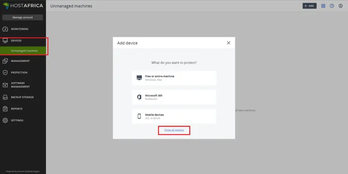 Acronis screenshot