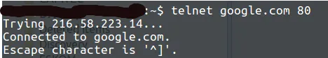 diagnostic telnet