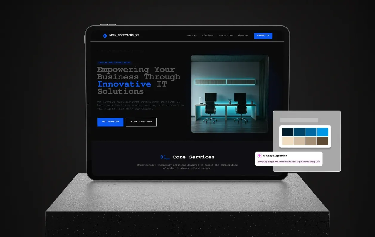 HostAfrica website builder for IT Services