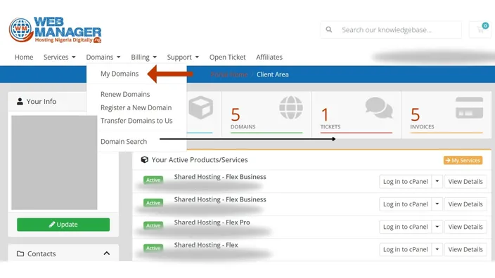 How to change your Domain Nameservers on your hosting account