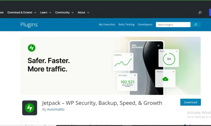 Jetpack plugin